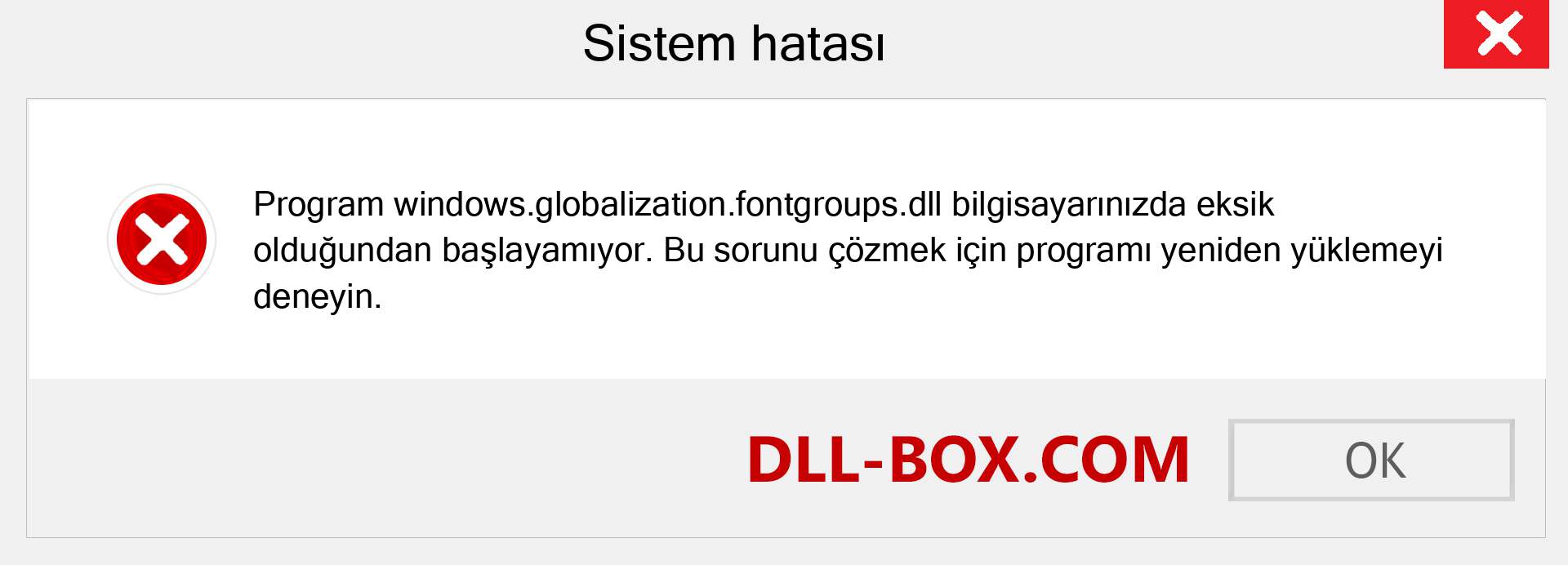 windows.globalization.fontgroups.dll dosyası eksik mi? Windows 7, 8, 10 için İndirin - Windows'ta windows.globalization.fontgroups dll Eksik Hatasını Düzeltin, fotoğraflar, resimler